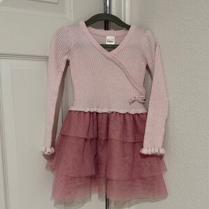 Gymboree Pink Layered Knit Dress